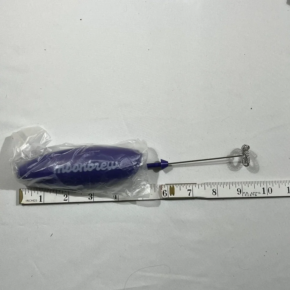 MoonBrew Handheld Milk Frother Purple Battery Operated New In Box